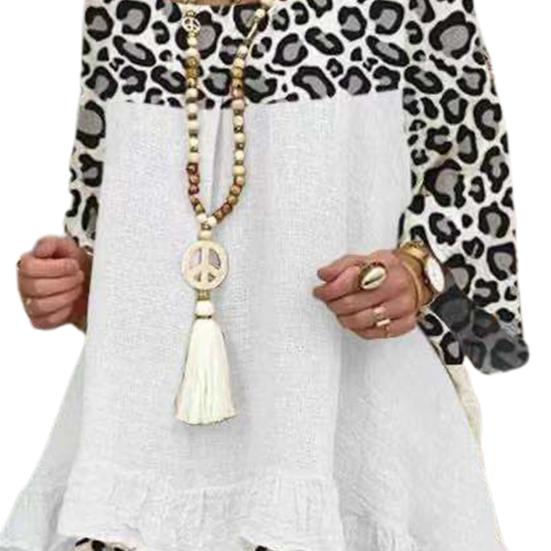 Повседневная женская одежда, свободная футболка с леопардовым принтом и шортами с леопардовым принтом и круглым вырезом для повседневной жизни