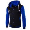 Fashion Men Winter Long Sleeve Varsity Jacket Single-breasted Warm Hoodie Coat