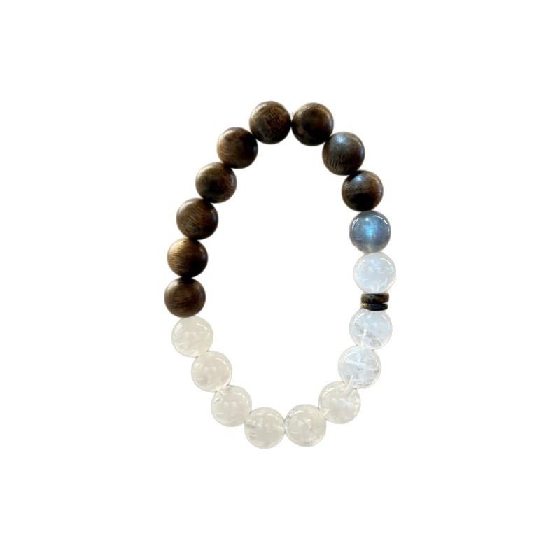 Fuji Snow Natural Agarwood Beaded Bracelet New Chinese Style Hand Jewelry Men Women
