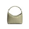 Leather Hand-woven Bag, Personalized, Versatile, Hand-held Lunch Box Bag, High-end, Casual, Single-shoulder Underarm Women's Bag