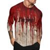 Halloween Print Raglan Sleeve Men's Long Sleeve Top