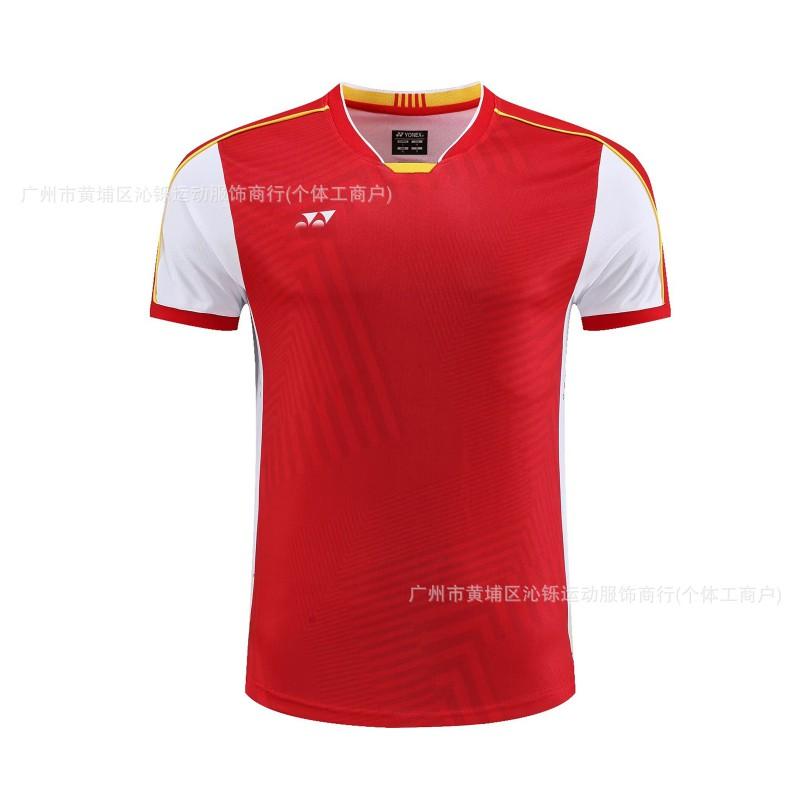 Unisex Badminton Sport Shirt Set Quick-Dry Breathable Short Sleeve Top Training