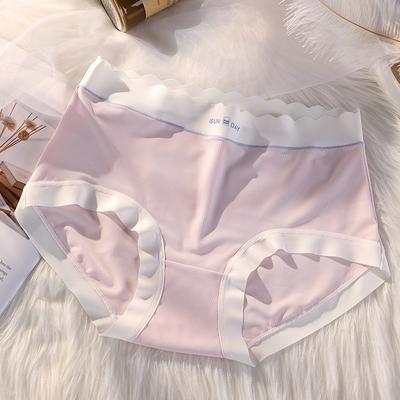 Нижнее белье для женщин Большие размеры Трусы японские подростковые девушки средней талии Подтяжка бесшовные трусики Женское нижнее белье Полимолочная кислота 5A антибактериальная промежность