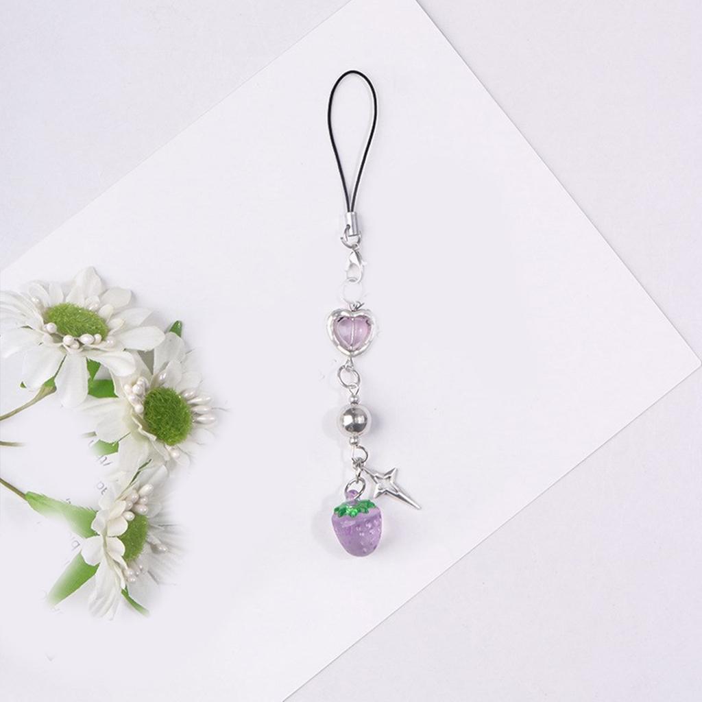 Набор из 4 милых цепочек для карт, подвеска для мобильного телефона, уникальный брелок, стильные украшения для телефона, подходят для различных случаев