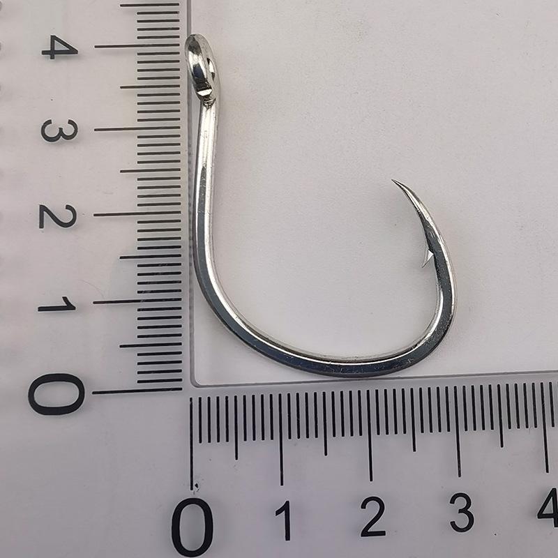 10 шт. наборов луженых антикоррозийных крючков для джиг-удочек с люверсами из высокоуглеродистой стали для глубоководной рыбалки