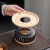 Китайский подогреватель для чая с бамбуковой подставкой