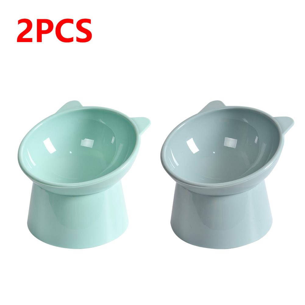 3PCS Tilted Cat Food Bowl Cat Food Dish Ergonomic Raised Cat Food Bowl Anti Vomiting Plastic Feeding Bowl Non Slip for Cats Dogs