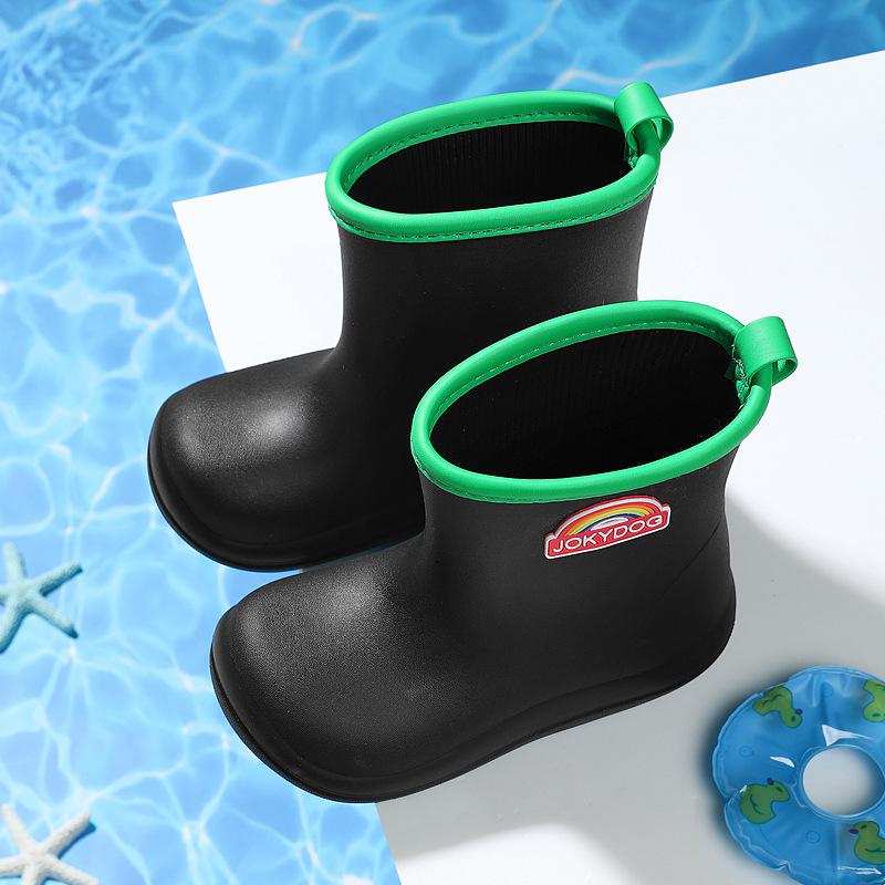 Детская водная обувь для младенцев, резиновые сапоги, непромокаемые, нескользящие, для детей среднего и старшего возраста