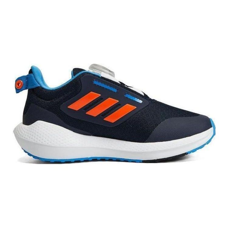 Adidas Eq21 Run 2.0 Run Boa Bounce Durable Anti-Kick Low-Top Running Shoes Kids Sneakers Black Orange Blue GZ4520