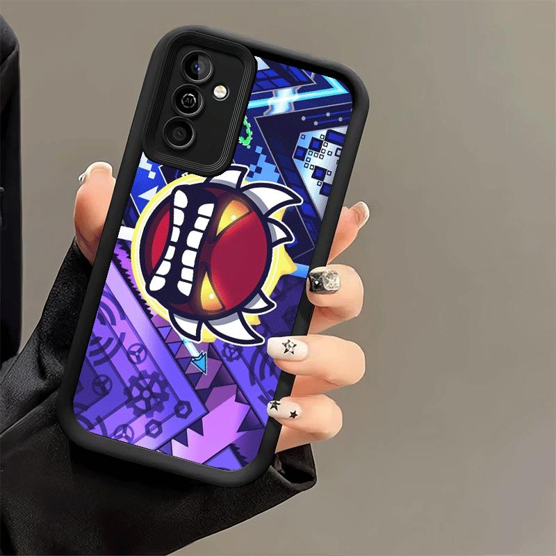 Чехол для телефона Samsung Galaxy A17 A16 A15 A14 A13 Игра Geometry Dash A56 A36 A26 A55 A35 A25 A54 A34 A24 A53 A33 A23 A07 A06