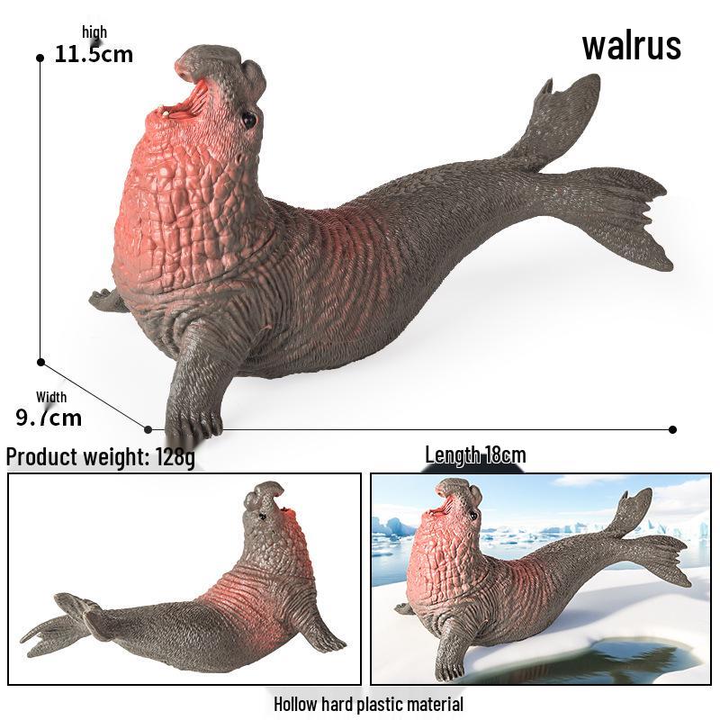 Kids' Wild Animal Figures: Lion, Tiger, Cow, Goat, Rhino, Horse, Leopard, Elephant - Plastic Educational Toys