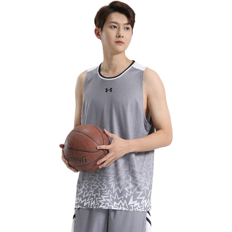 Under Armour Свободный беговой влагоотводящий дышащий быстросохнущий безрукавный топ для мужчин серый 24500108-011