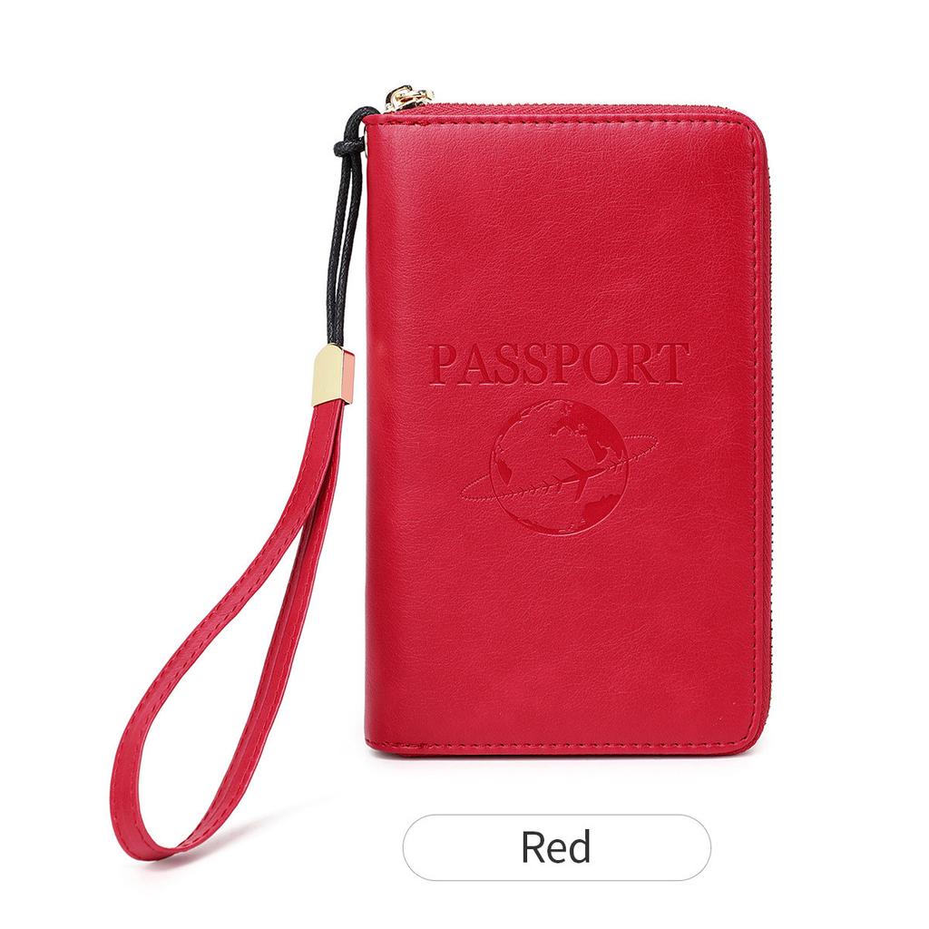New Passport Bag Long Zipper Passport Clip Multifunctional Travel Storage Document Bag