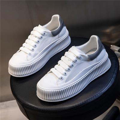 Женские кеды из коровьей кожи первого слоя, женские летние 2025, новые кожаные маленькие белые туфли, женская платформа, универсальная обувь, повседневная женская обувь