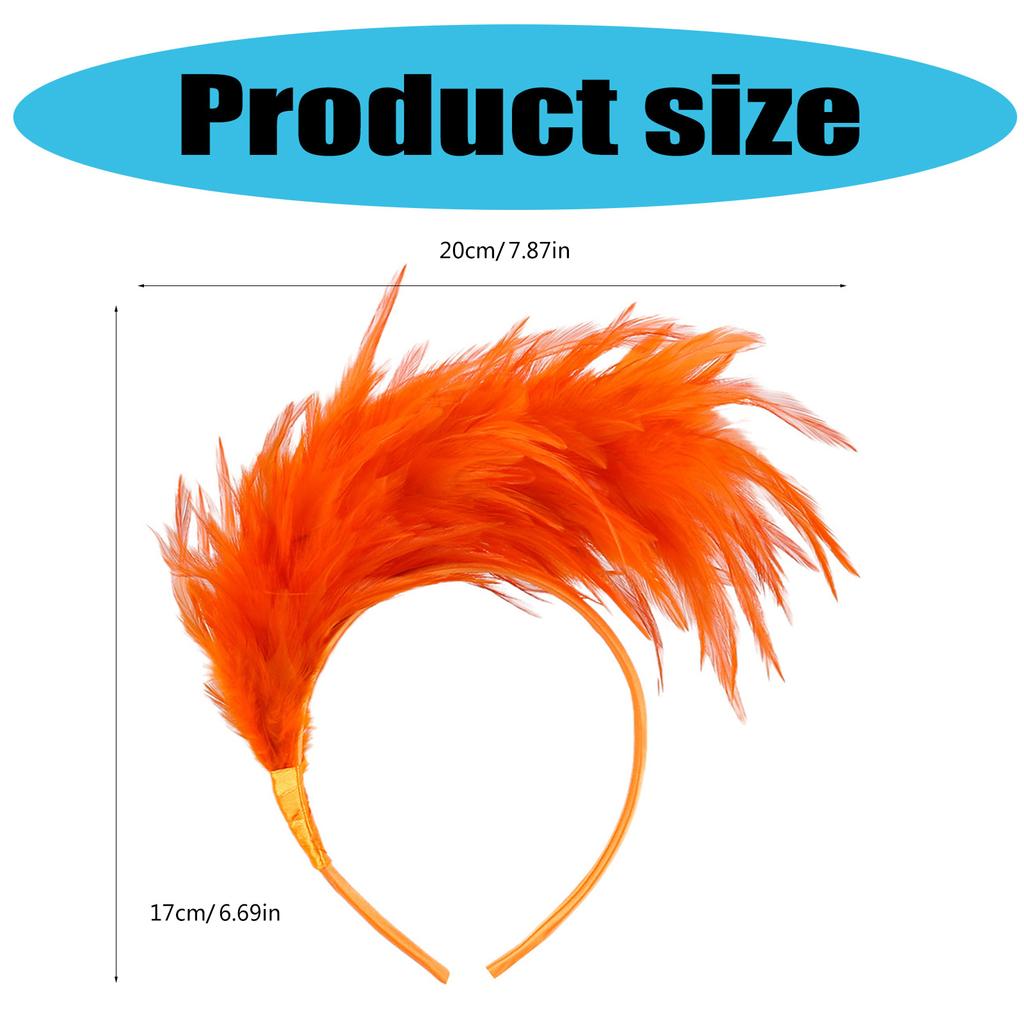 Festival Plumes Hairband For Dance Event Costume Hairband Stage Performances Hairhoop 1920S Theme Event Dressingup Props