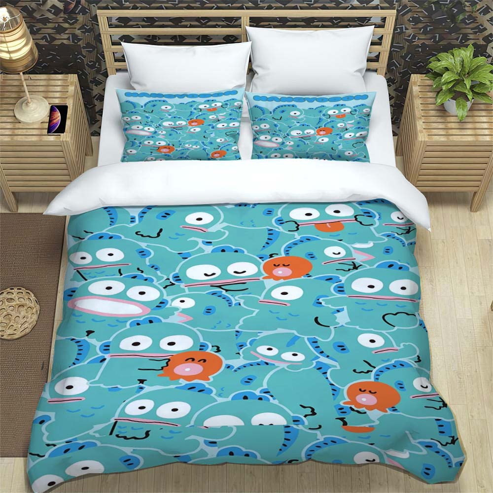 Cartoon HANGYODON Bedding Set 1 Duvet Cover 2 Pillowcases Adult Children Luxury Gift Q-1