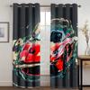 Комикс гоночный автомобиль крутой печатный 3D современный светофильтрующий занавес оконные шторы для детской девочки гостиная спальня 2 шт