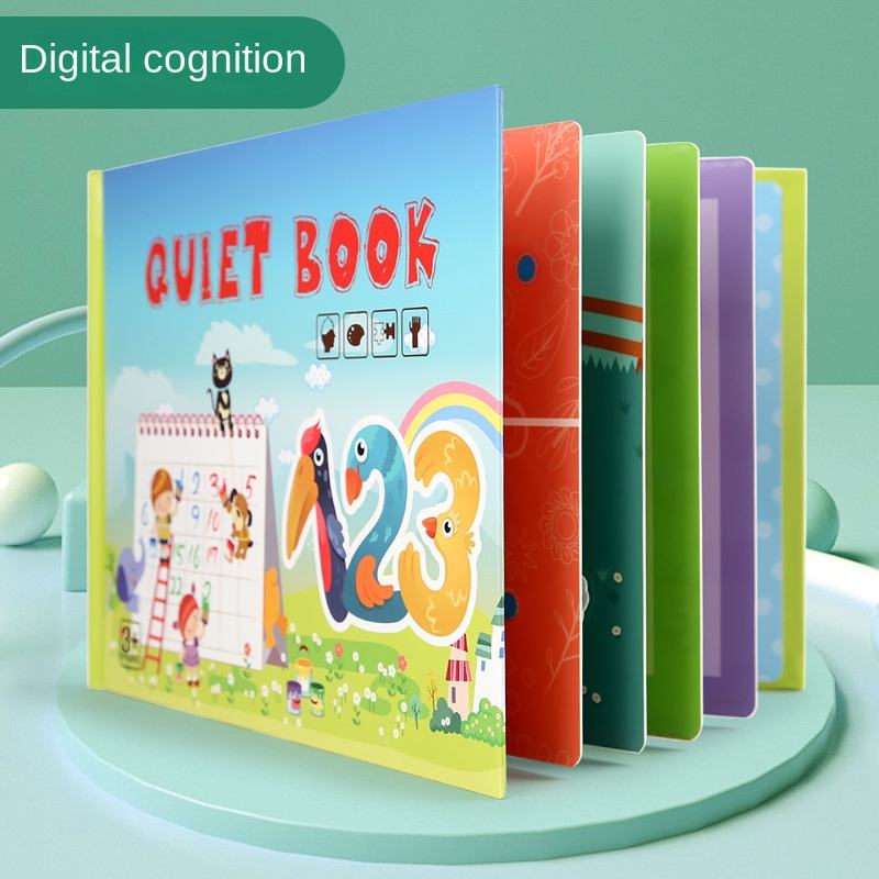 Baby First Enlightenment Book Montessori Quite Book Early Learning Sticker Busy Book Matching Games Educational Toys for Kids