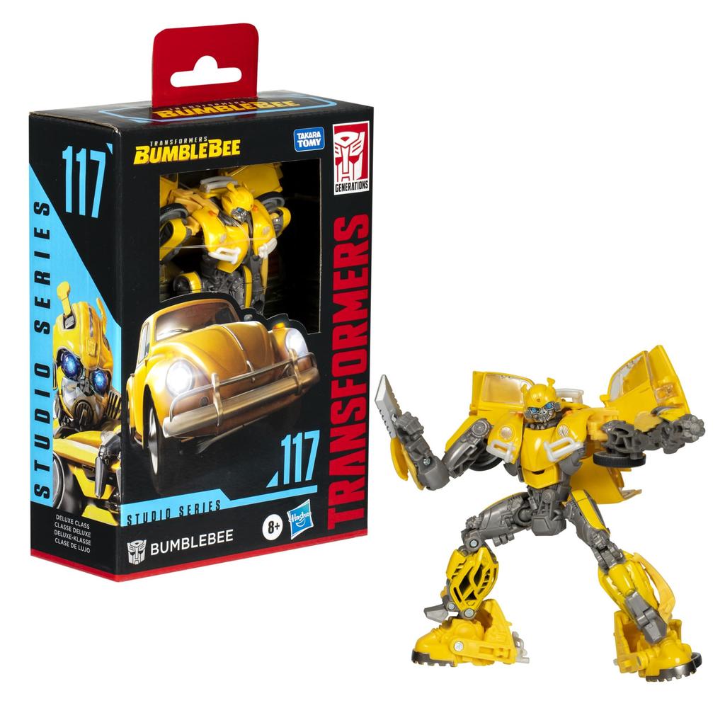 Transformers Toys Studio Series Deluxe Class Bumblebee 117 Bumblebee 4.5-inch Transforming Action Figure Ages 8+