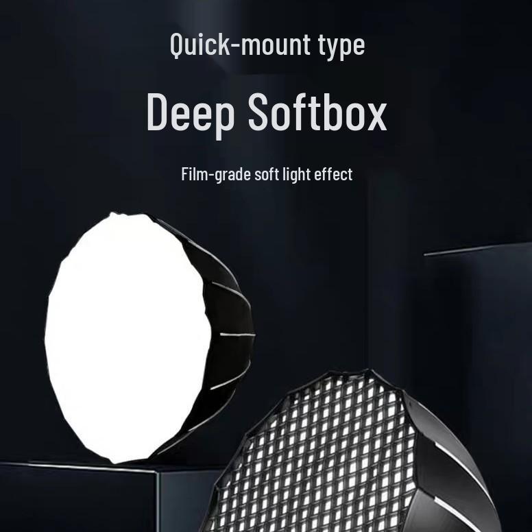 All-Metal Quick Release Deep Parabolic Softbox with Bowens Mount - 70cm, 90cm, 120cm for Live Streaming