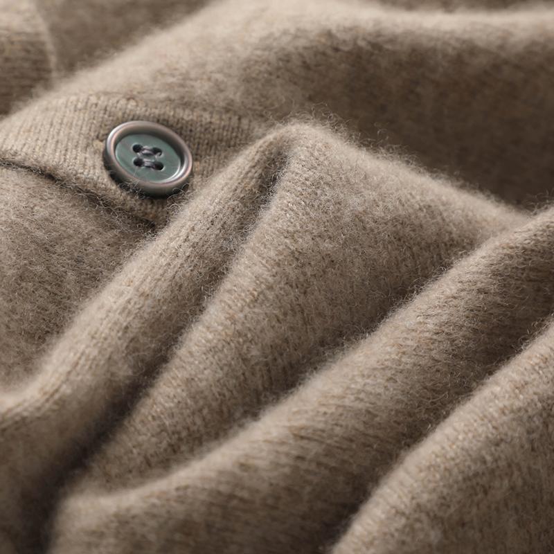 Женский кашемировый кардиган Qinghe Cashmere 100% кашемир Женский осенне-зимний кашемировый кардиган Мягкий и теплый
