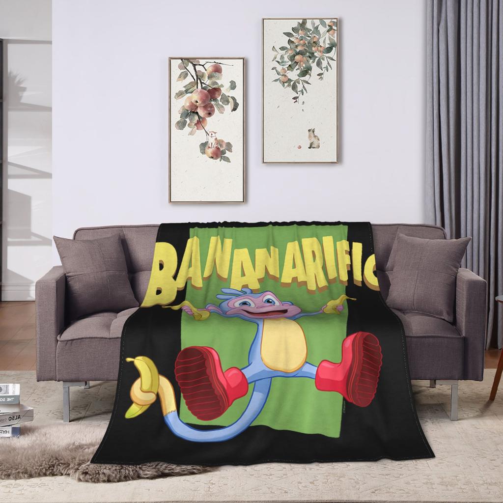 DDoras The Explorers Boots Bananarific Big Chest Logo Blanket Super Soft Plush Bedding Throws For Flannel Bedspread Bed Cover