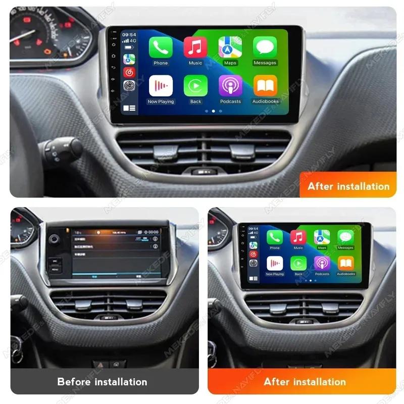Мультимедийный плеер для автомагнитолы Android для серии Peugeot 2008 208 2013-2020 Carplay Auto Autoradio GPS Навигация Стереоприемник