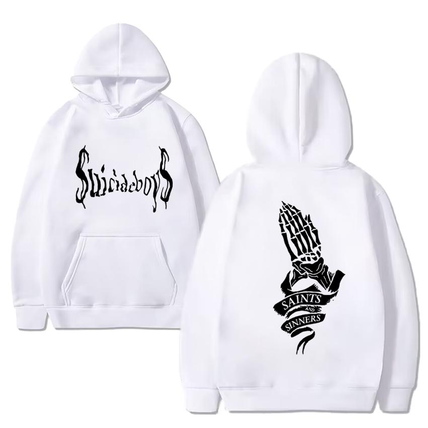 Горячая Распродажа Худи с Принтом SuicideBoys в Готическом Стиле 2024 Мужчины Женщины Хип-Хоп Винтажная Уличная Одежда Унисекс Флисовая Толстовка с Длинным Рукавом