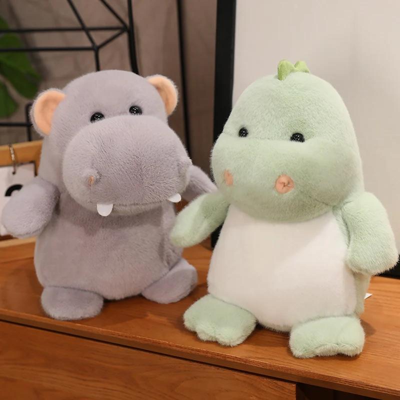 28 см толстая кукла, мягкие игрушки, мультяшная мягкая утка, слон, бегемот, динозавр, куклы, декор, подушка, подарки на день рождения для девочек