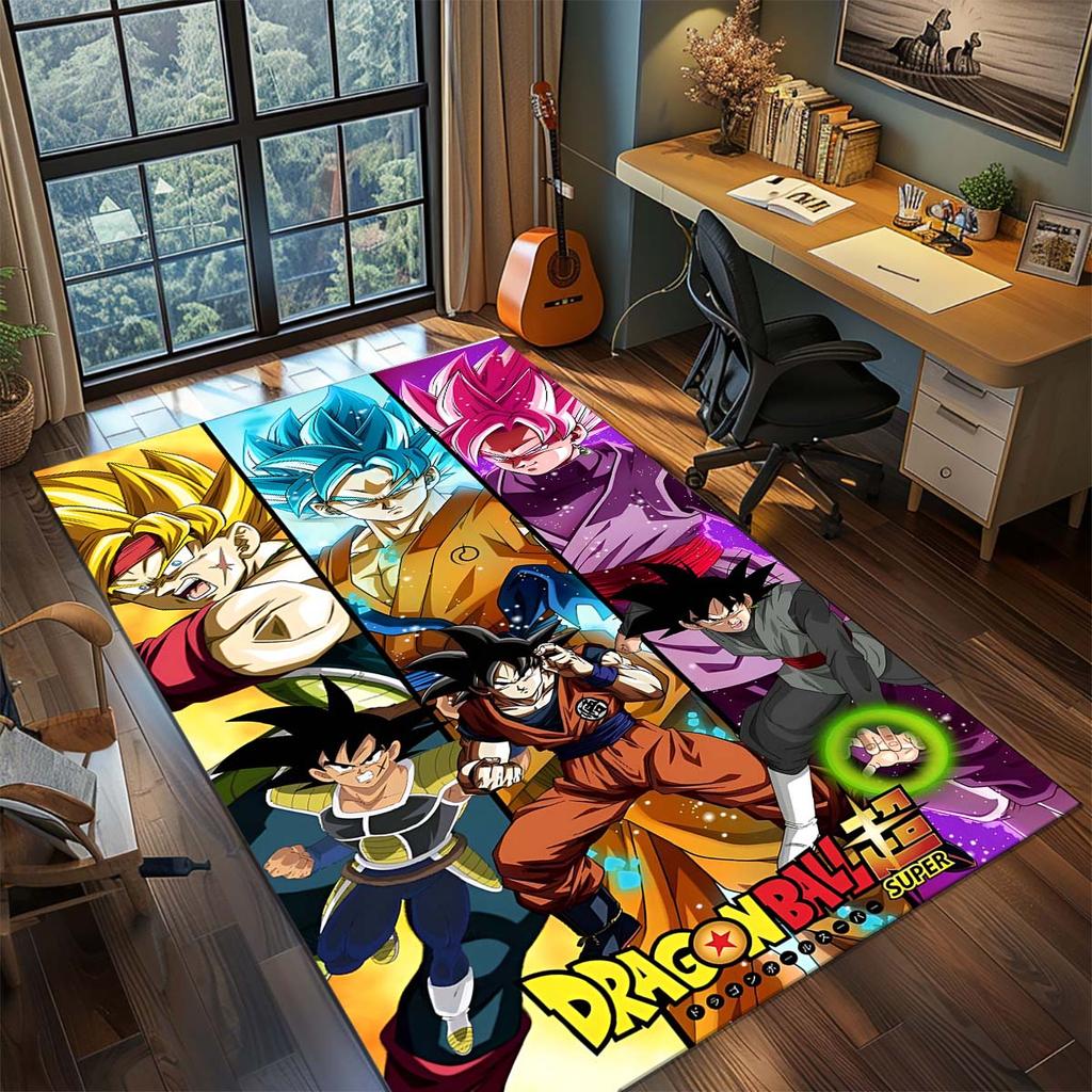 Ковер Dragon Ball Goku Аниме Ковер Большой Ковер Нескользящий Моющийся Напольный Коврик Комната Геймера Спальня Домашний Декор -QJY