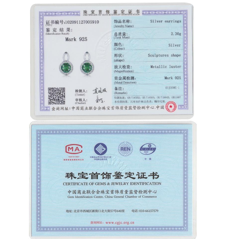 Umcho 925 Sterling Silver Jewelry Emerald Gemstone Jewelry Sets for Women