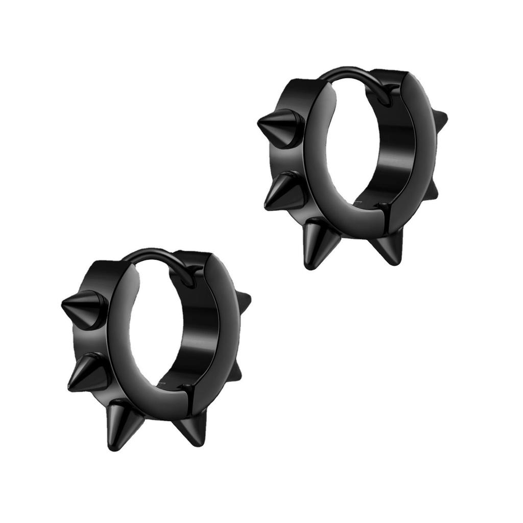 Stainless Steel Rivet Ear Cuffs - Non-allergenic Punk Style Earrings for Men & Women