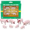 Toyland - Set of 8 Animal Figures of Large White Pigs and Piglets Scale 1:32 - The Farm Collection