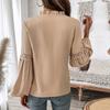 YYFS Women's Fashion Casual Fall Winter Solid Color Print Long Sleeve V-Neck Pullovers & Long Sleeves