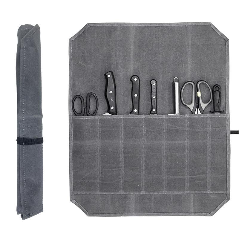 Сумка для ножей шеф-повара, сумка для кухонных принадлежностей, холщовая сумка для ножей шеф-повара, сумка для кухонных принадлежностей, портативная, прочная, для хранения, для кемпинга