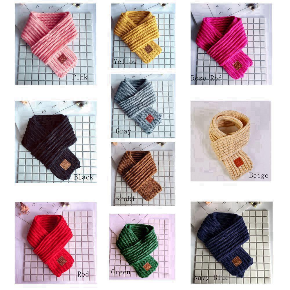 Fashion Accessories Winter Warm Neck Warmer Kids Scarf Knitting Shawl Knitted Wool