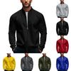 Men's Lapel Jacket Solid Casual Zipper Pocket Coat