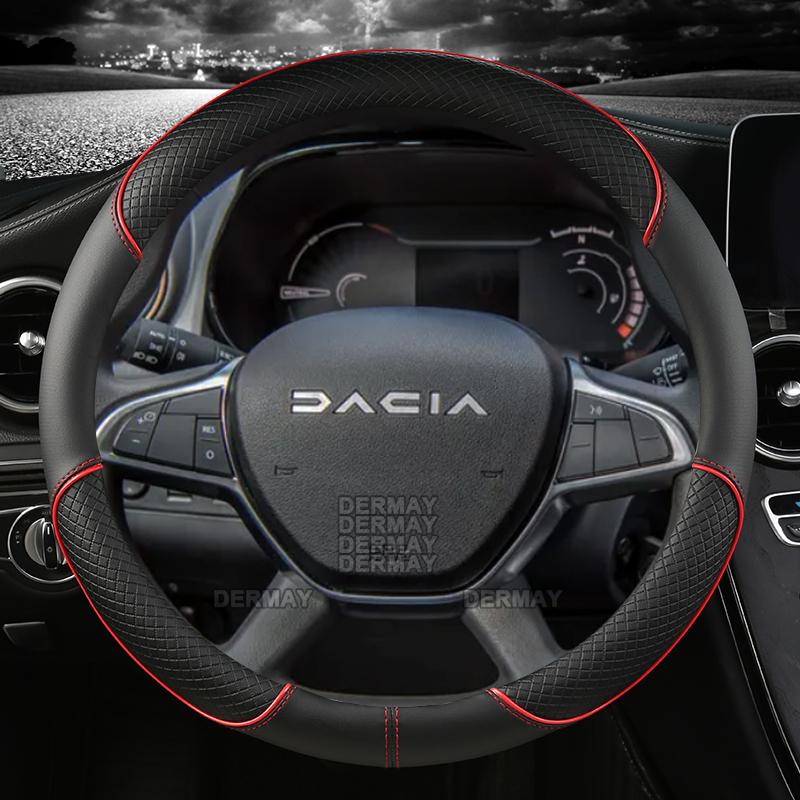 Чехол на руль автомобиля из искусственной кожи для Dacia Spring Dacia Sandero Stepway Crossover для Renault Sandero Автоаксессуары