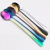 Mirror Silver Dinnerware Gold Ice Stirring Coffee Spoon Tea Cafe Scoop Long Handle Spoons Kitchen Accessory Drinking Tool