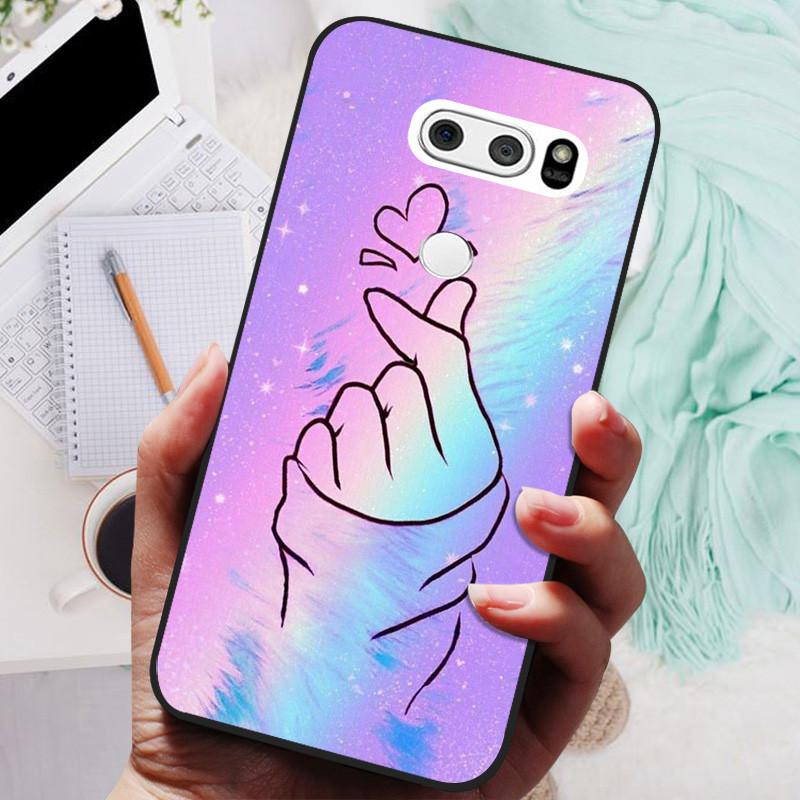 Чехол для LG V30 V30+ Милый Кот Расписная Задняя Крышка Телефона Для LG V35 V30S Thinq Funda Силиконовый Мягкий Для LGV30 V30 Plus Чехлы Coques