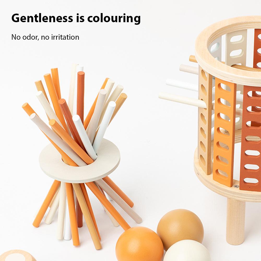 Набор деревянных музыкальных инструментов Настольная игра Красочные деревянные палочки и игральные кости Интересная интерактивная