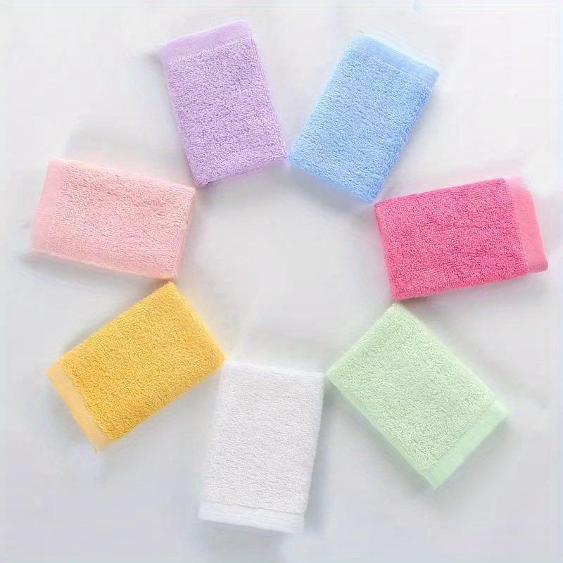 10 шт. Полотенца из бамбукового волокна Супермягкие, Впитывающие, Быстросохнущие Портативные Квадратные Полотенца Разных Цветов Розовый, Голубой, Желтый, Зеленый, Фиолетовый ,Для тела,