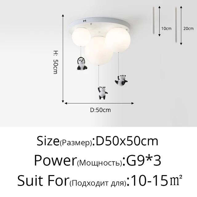 Мультяшный медведь Детские светодиодные люстры Воздушные шары Светильники для детей Спальня Гостиная Столовая Подвесные светильники Дизайнерские лампы