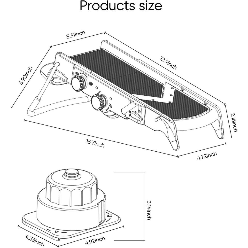 Кухонная терка-мандолина, измельчитель овощей, лука, картофелерезка, жульен Dicer, регулируемая толщина