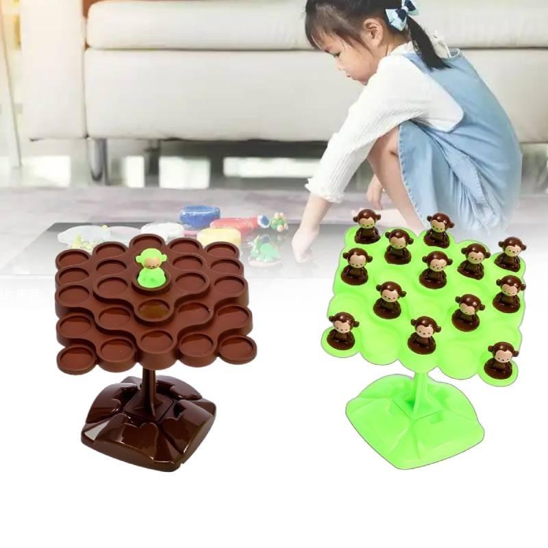 Увлекательное Дерево Баланса с Обезьянками Интерактивная Игра на Баланс для Двоих Игрушка для Детей