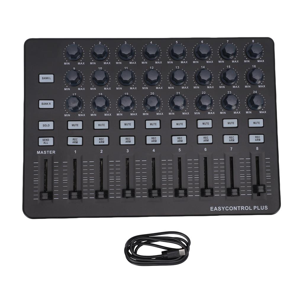 MIDI Keyboard Controller Portable MIDI Controller Music Creation Tool Control Knobs Push Sliders Buttons for