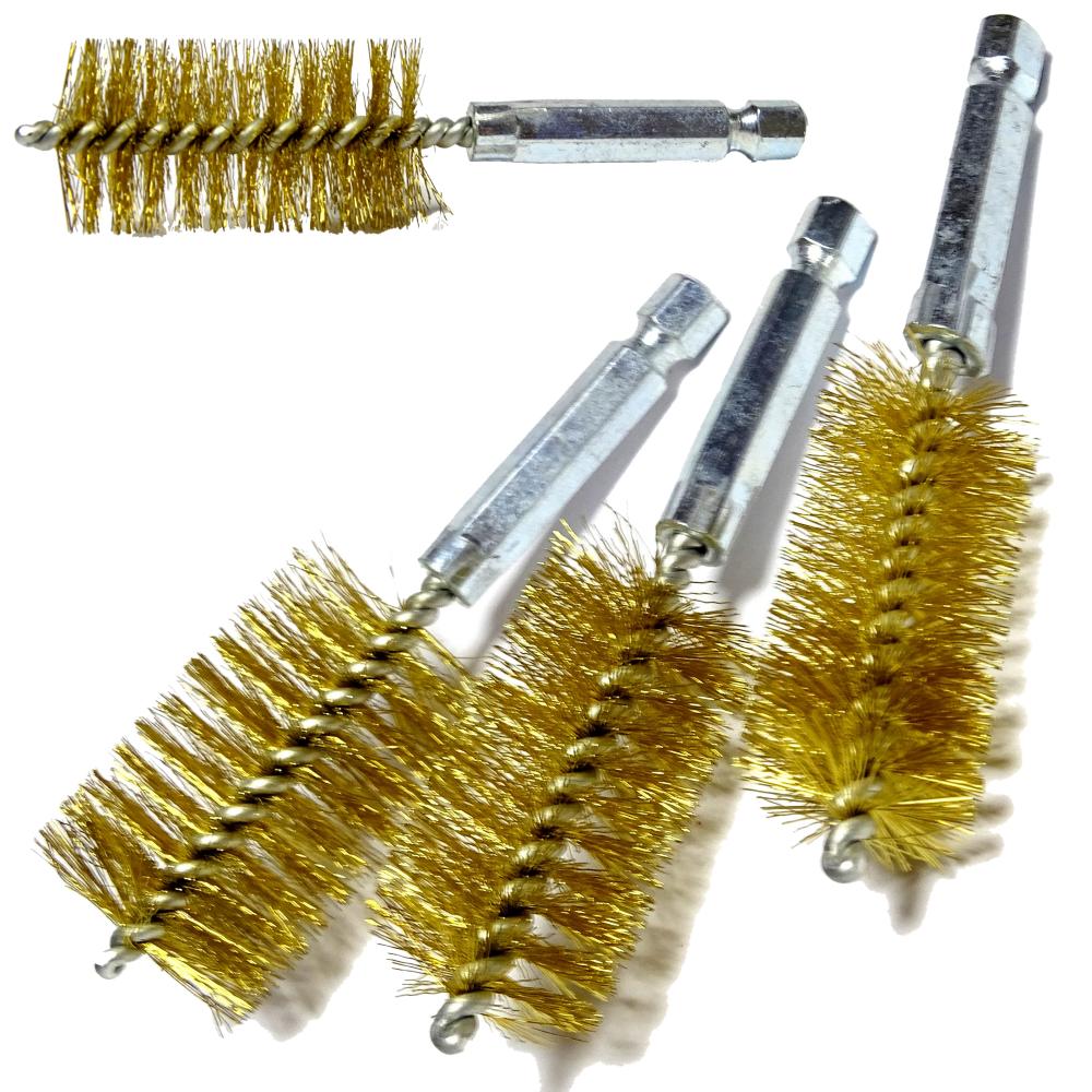 Steel injector socket brush 25mm for screwdriver/drill