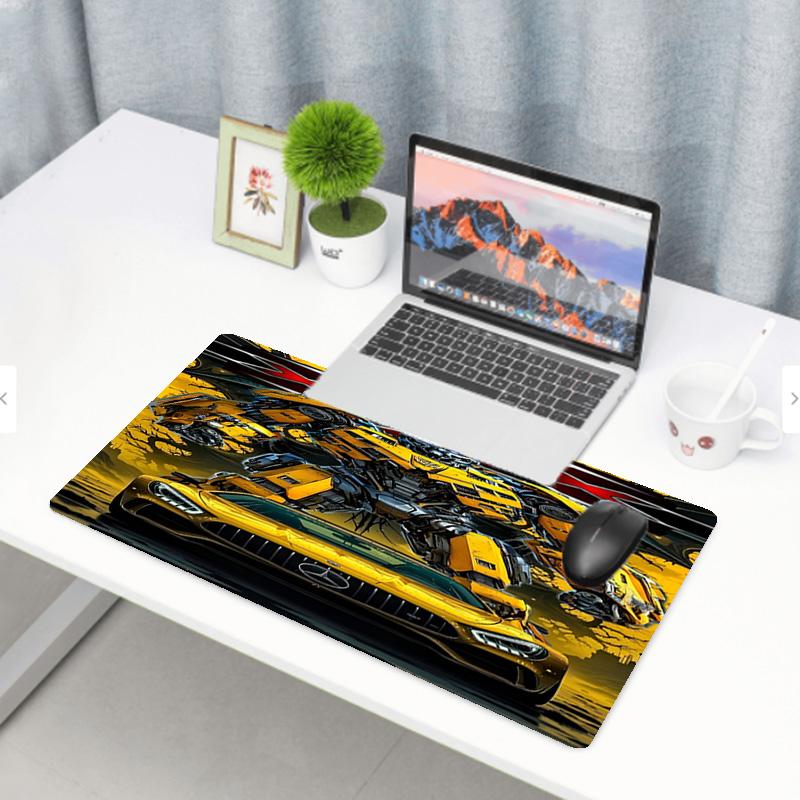 Bumblebee Print Mouse Pad, Anti‑Slip Desktop keyboard Mat, for PC Laptop Gaming Working Daily Use, Cool Festival Surprise Gift
