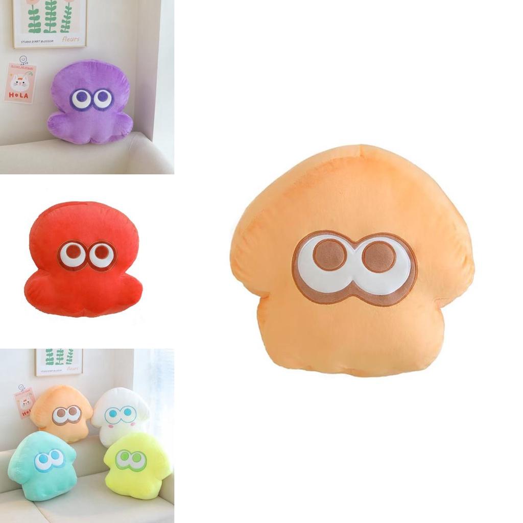 Плюшевая подушка-подушка Splatoon Осьминог для детей Оранжевый Синий Желтый Белый Фиолетовый Красный Темно-синий