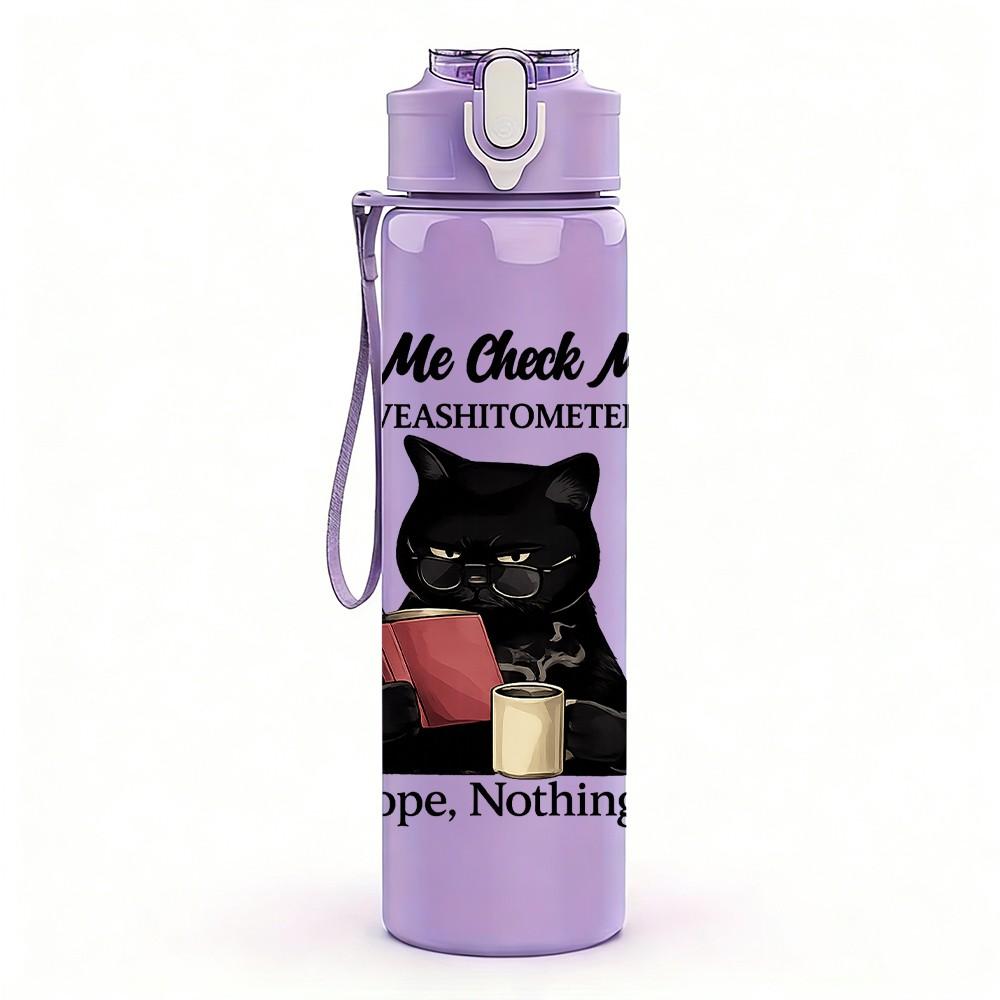 1PC Do No Harm Cat Pet Quote Print 750ml Color Plastic Sports Water Bottle Leakproof Flip Straw Lid Suitable for Sports Office Home Use